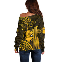 Personalised Hawaii Nanakuli High And Intermediate School Off Shoulder Sweater Polynesian Kakau Pattern LT14 - Polynesian Pride