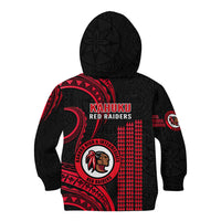 Hawaii Kahuku High And Intermediate School Kid Hoodie Red Raiders Kakau Pattern LT14 - Polynesian Pride