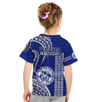 Hawaii Waiakea High School Kid T Shirt Polynesian Kakau Pattern LT14 - Polynesian Pride