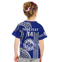 Personalised Hawaii Waiakea High School Kid T Shirt Polynesian Kakau Pattern LT14 - Polynesian Pride