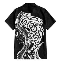 New Zealand Eel Family Matching Mermaid Dress and Hawaiian Shirt Tuna Aotearoa Maori Patten - Black LT14 - Polynesian Pride