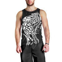 New Zealand Eel Men Tank Top Tuna Aotearoa Maori Patten - Black