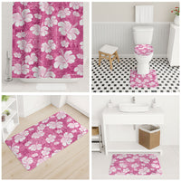 Pink Bula Fiji Masi Hibiscus Seamless Bathroom Set