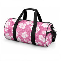 Pink Bula Fiji Masi Hibiscus Seamless Duffle Bag
