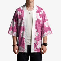 Pink Bula Fiji Masi Hibiscus Seamless Kimono