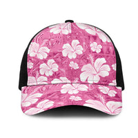 Pink Bula Fiji Masi Hibiscus Seamless Mesh Trucker Cap