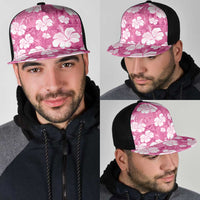 Pink Bula Fiji Masi Hibiscus Seamless Mesh Trucker Cap