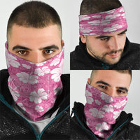 Pink Bula Fiji Masi Hibiscus Seamless Neck Gaiter
