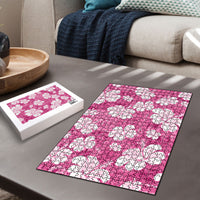 Pink Bula Fiji Masi Hibiscus Seamless Puzzle