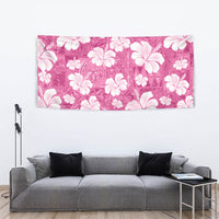 Pink Bula Fiji Masi Hibiscus Seamless Tapestry