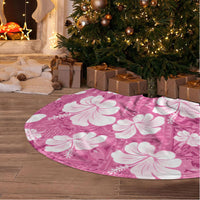 Pink Bula Fiji Masi Hibiscus Seamless Tree Skirt