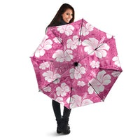 Pink Bula Fiji Masi Hibiscus Seamless Umbrella