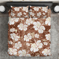 Brown Bula Fiji Masi Hibiscus Seamless Bedding Set
