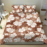 Brown Bula Fiji Masi Hibiscus Seamless Bedding Set
