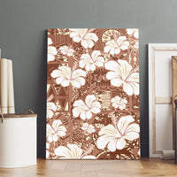 Brown Bula Fiji Masi Hibiscus Seamless Canvas Wall Art