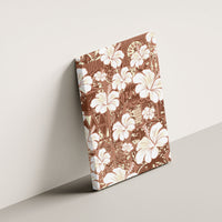 Brown Bula Fiji Masi Hibiscus Seamless Canvas Wall Art