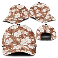 Brown Bula Fiji Masi Hibiscus Seamless Classic Cap