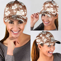 Brown Bula Fiji Masi Hibiscus Seamless Classic Cap