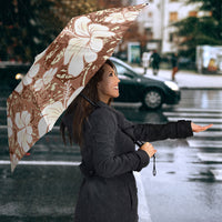 Brown Bula Fiji Masi Hibiscus Seamless Umbrella