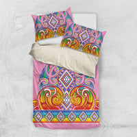 Rainbow Ngaru Taniko With Aotearoa Maori Tattoo Bedding Set