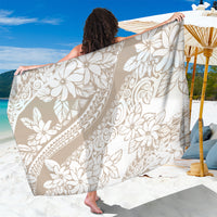 Polynesia Sarong Polynesian Tropical Flowers Begie Pastel Vibes LT14 One Size 44 x 66 inches Begie - Polynesian Pride