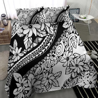 Polynesia Bedding Set Polynesian Tropical Flowers Black Pastel Vibes LT14 - Polynesian Pride