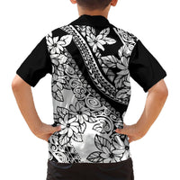 Polynesia Hawaiian Shirt Polynesian Tropical Flowers Black Pastel Vibes LT14 - Polynesian Pride