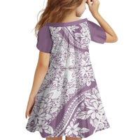 Polynesia Family Matching Summer Maxi Dress and Hawaiian Shirt Polynesian Tropical Flowers Purple Pastel Vibes LT14 - Polynesian Pride