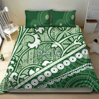 Green Bula Fiji Bedding Set Fijian Language Week Tapa Cloth - Pastel
