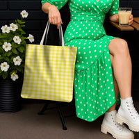 Yellow Japanese Palaka Pride Tote Bag - Polynesian Pride