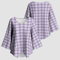 Lavender Japanese Palaka Pride Kimono Sleeve Blouse - Polynesian Pride