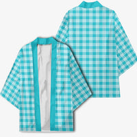 Turquoise Japanese Palaka Pride Kimono - Polynesian Pride
