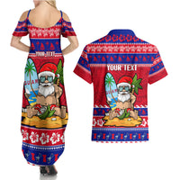 Custom Guam Christmas Couples Matching Summer Maxi Dress and Hawaiian Shirt Guaman Santas Felis Pasgua LT14 - Polynesian Pride