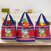 Custom Guam Christmas Grocery Bag Guaman Santas Felis Pasgua