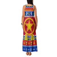 Custom Philippines Christmas Family Matching Tank Maxi Dress and Hawaiian Shirt Filipino Parol Maligayang Pasko LT14 - Polynesian Pride