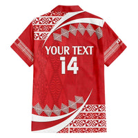 Custom Mate Maa Tonga Family Matching Off The Shoulder Long Sleeve Dress and Hawaiian Shirt 2024 Go Champions LT14 - Polynesian Pride
