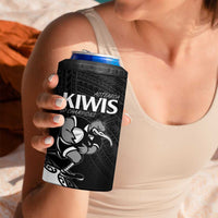 Custom Aotearoa Rugby 4 in 1 Can Cooler Tumbler Maori Kiwi - Mascot Style