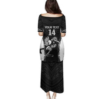 Aotearoa Rugby Custom Family Matching Puletasi and Hawaiian Shirt Maori Kiwi - Mascot Style