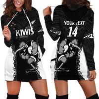 Aotearoa Rugby Custom Hoodie Dress Maori Kiwi - Mascot Style