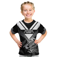 Aotearoa Silver Fern Rugby Custom Kid T Shirt 2024 Go Kiwi