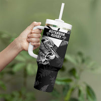 Custom Aotearoa Silver Fern Rugby Tumbler With Handle 2024 Go Kiwi