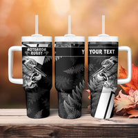 Custom Aotearoa Silver Fern Rugby Tumbler With Handle 2024 Go Kiwi