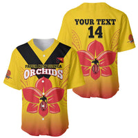 Orchids PNG Rugby Custom Baseball Jersey Go Champions Papua New Guinea