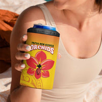 Custom Orchids PNG Rugby 4 in 1 Can Cooler Tumbler Go Champions Papua New Guinea