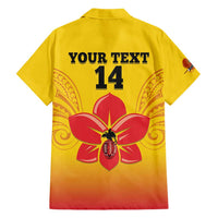 Orchids PNG Rugby Custom Family Matching Short Sleeve Bodycon Dress and Hawaiian Shirt Go Champions Papua New Guinea LT14 - Polynesian Pride