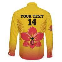 Orchids PNG Rugby Custom Family Matching Short Sleeve Bodycon Dress and Hawaiian Shirt Go Champions Papua New Guinea LT14 - Polynesian Pride