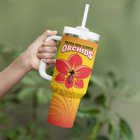 Custom Orchids PNG Rugby Tumbler With Handle Go Champions Papua New Guinea