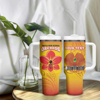 Custom Orchids PNG Rugby Tumbler With Handle Go Champions Papua New Guinea