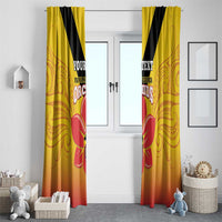 Orchids PNG Rugby Custom Window Curtain Go Champions Papua New Guinea