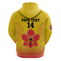 Orchids PNG Rugby Custom Zip Hoodie Go Champions Papua New Guinea